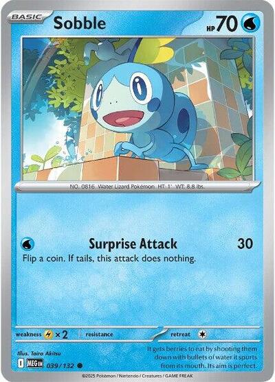 2025 Pokemon: ME01: Mega Evolution (MEG) - Sobble (#039/132, Common) (, Near Mint)