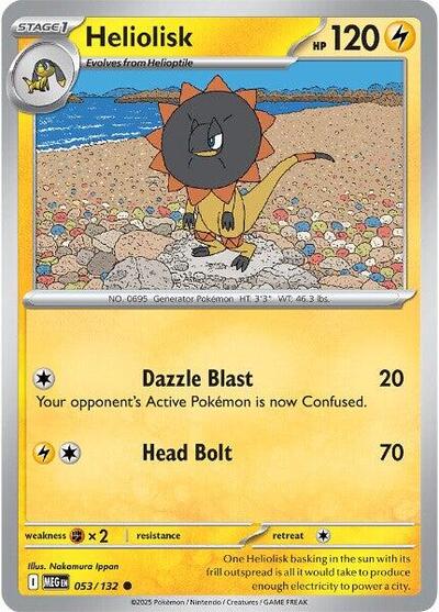 2025 Pokemon: ME01: Mega Evolution (MEG) - Heliolisk (#053/132, Common) (, Near Mint)