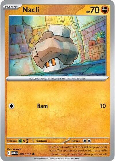 2025 Pokemon: ME01: Mega Evolution (MEG) - Nacli (#082/132, Common) (, Near Mint)