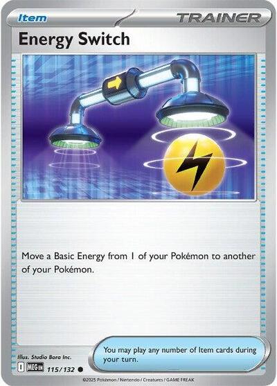 2025 Pokemon: ME01: Mega Evolution (MEG) - Energy Switch (#115/132, Common) (, Near Mint)