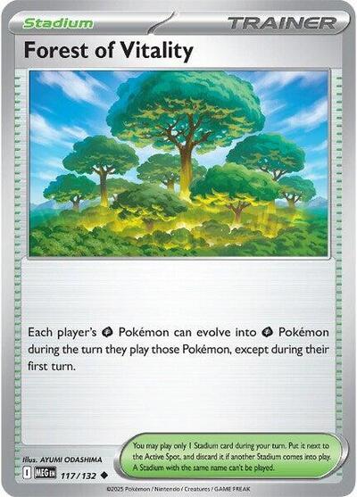 2025 Pokemon: ME01: Mega Evolution (MEG) - Forest of Vitality (#117/132, Uncommon) (, Near Mint)
