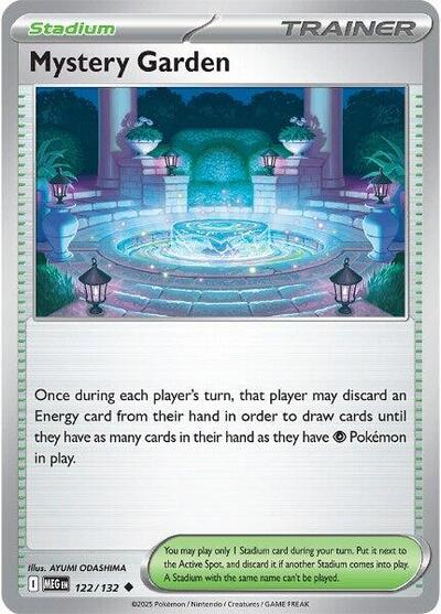 2025 Pokemon: ME01: Mega Evolution (MEG) - Mystery Garden 122 132 (#122/132, Uncommon) (, Near Mint)