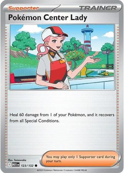 2025 Pokemon: ME01: Mega Evolution (MEG) - Pokemon Center Lady (#123/132, Common) (, Near Mint)