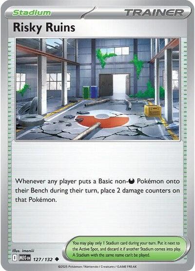 2025 Pokemon: ME01: Mega Evolution (MEG) - Risky Ruins (#127/132, Uncommon) (, Near Mint)
