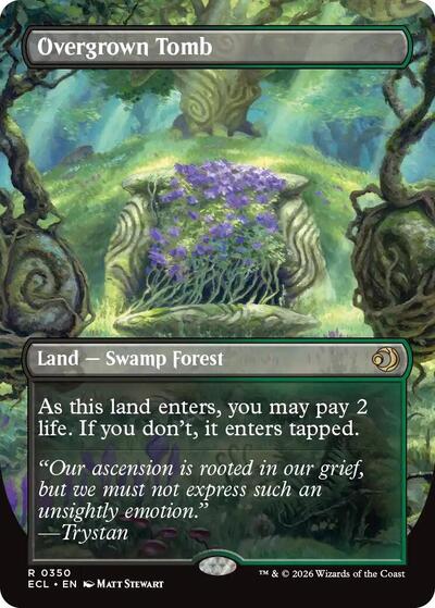 2026 Magic: The Gathering: Lorwyn Eclipsed (ECL) - Overgrown Tomb Borderless (#350, Rare) (, Near Mint)
