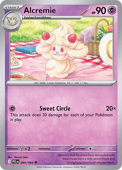 2025 Pokemon: ME02: Phantasmal Flames (PFL) - Alcremie (#044/094, Uncommon) (, Near Mint)