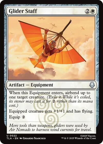 2025 Magic: The Gathering: Avatar: The Last Airbender (TLA) - Glider Staff (#22, Uncommon) (Foil, Near Mint)