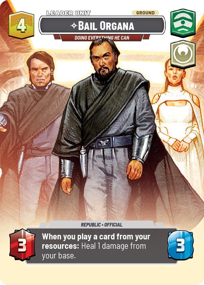 Bail Organa - Doing Everything He Can (Showcase) (Back)