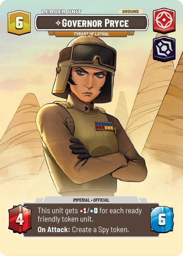 Governor Pryce - Tyrant of Lothal (Showcase) (Back)