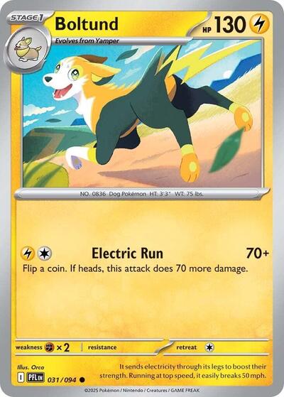 2025 Pokemon: ME02: Phantasmal Flames (PFL) - Boltund (#031/094, Common) (, Lightly Played)