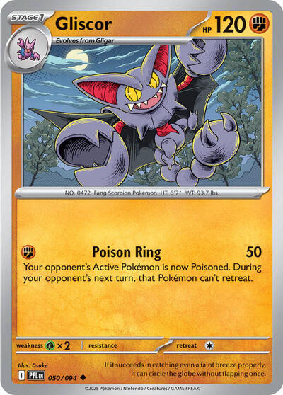 2025 Pokemon: ME02: Phantasmal Flames (PFL) - Gliscor (#050/094, Uncommon)