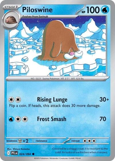 2025 Pokemon: ME02: Phantasmal Flames (PFL) - Piloswine (#024/094, Common) (, Near Mint)