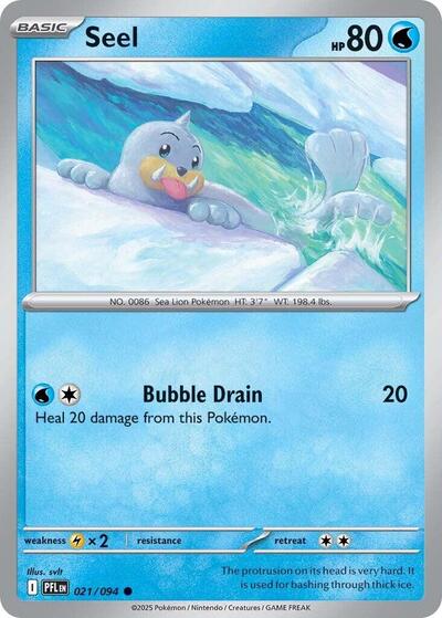 2025 Pokemon: ME02: Phantasmal Flames (PFL) - Seel (#021/094, Common)