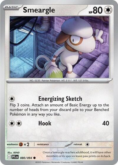 2025 Pokemon: ME02: Phantasmal Flames (PFL) - Smeargle (#080/094, Common)