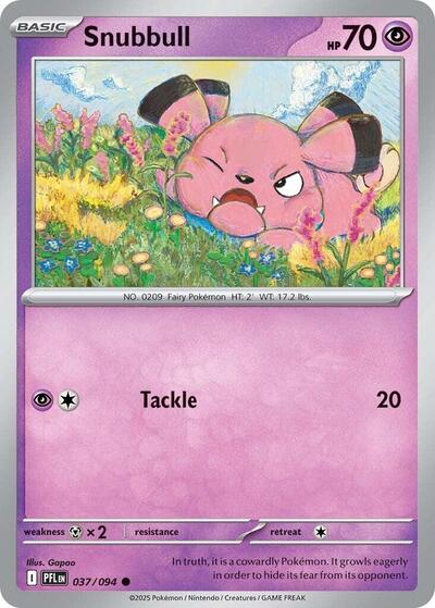2025 Pokemon: ME02: Phantasmal Flames (PFL) - Snubbull (#037/094, Common) (, Near Mint)