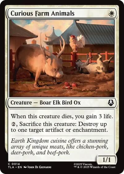 2025 Magic: The Gathering: Avatar: The Last Airbender (TLA) - Curious Farm Animals (#14, Common) (Foil, Near Mint)