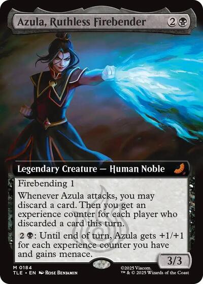 2025 Magic: The Gathering: Avatar: The Last Airbender: Eternal-Legal (TLE) - Azula Ruthless Firebender Extended Art (#184, Mythic Rare) (, Near Mint)