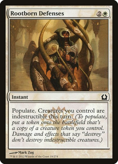2012 Magic: The Gathering: Return to Ravnica (RTR) - Rootborn Defenses (#19, Common) (, Near Mint)