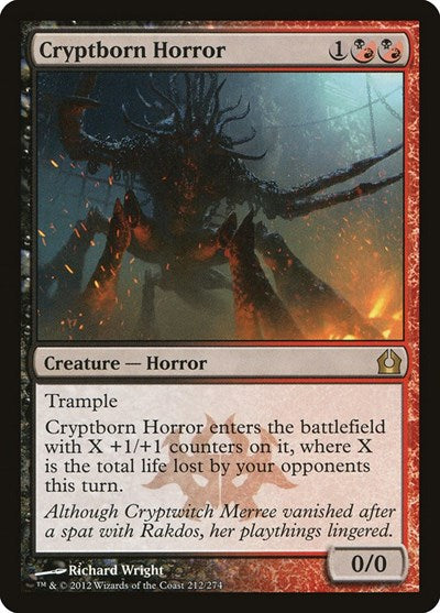 2012 Magic: The Gathering: Return to Ravnica (RTR) - Cryptborn Horror (#212, Rare) (, Near Mint)