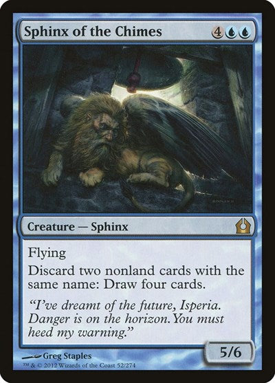 2012 Magic: The Gathering: Return to Ravnica (RTR) - Sphinx of the Chimes (#52, Rare) (, Near Mint)
