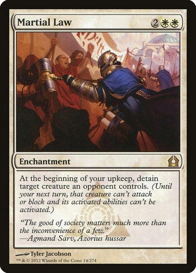 2012 Magic: The Gathering: Return to Ravnica (RTR) - Martial Law (#14, Rare) (, Near Mint)