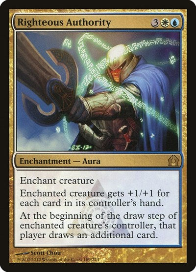 2012 Magic: The Gathering: Return to Ravnica (RTR) - Righteous Authority (#189, Rare) (, Near Mint)