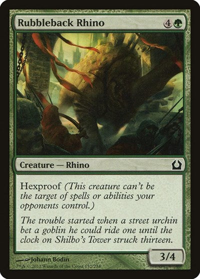 2012 Magic: The Gathering: Return to Ravnica (RTR) - Rubbleback Rhino (#132, Common) (, Near Mint)