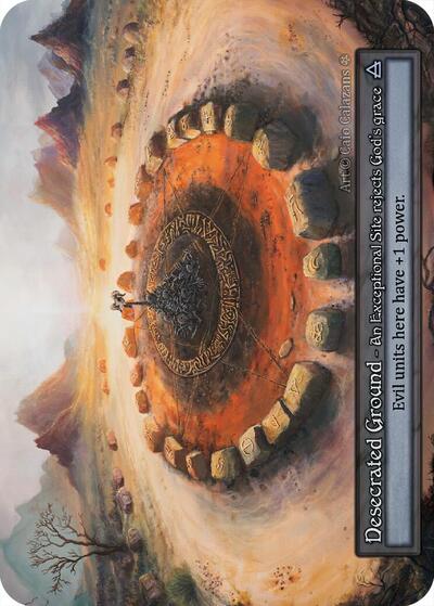 2025 Sorcery: Contested Realm: Gothic (GT) - Desecrated Ground (, Exceptional) (, Near Mint)