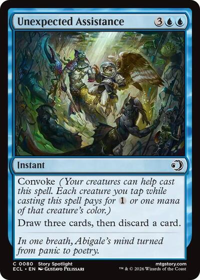 2026 Magic: The Gathering: Lorwyn Eclipsed (ECL) - Unexpected Assistance (#80, Common) (, Near Mint)
