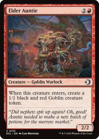 2026 Magic: The Gathering: Lorwyn Eclipsed (ECL) - Elder Auntie (#133, Common) (, Near Mint)