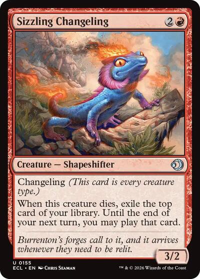 2026 Magic: The Gathering: Lorwyn Eclipsed (ECL) - Sizzling Changeling (#155, Uncommon) (, Near Mint)