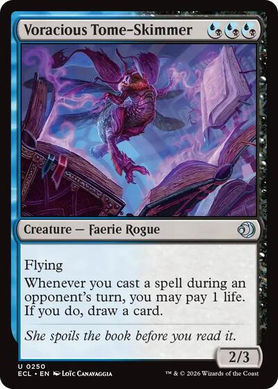 2026 Magic: The Gathering: Lorwyn Eclipsed (ECL) - Voracious Tome Skimmer (#250, Uncommon) (, Near Mint)