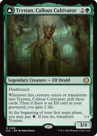 2026 Magic: The Gathering: Lorwyn Eclipsed (ECL) - Trystan Callous Cultivator (#199, Rare) (, Near Mint)