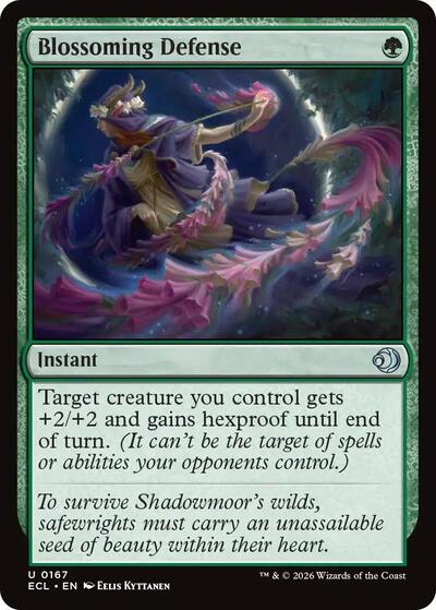 2026 Magic: The Gathering: Lorwyn Eclipsed (ECL) - Blossoming Defense (#167, Uncommon) (, Near Mint)