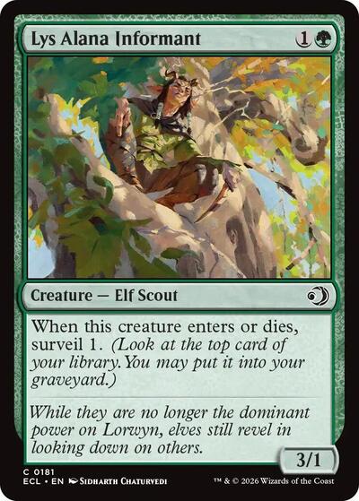 2026 Magic: The Gathering: Lorwyn Eclipsed (ECL) - Lys Alana Informant (#181, Common)