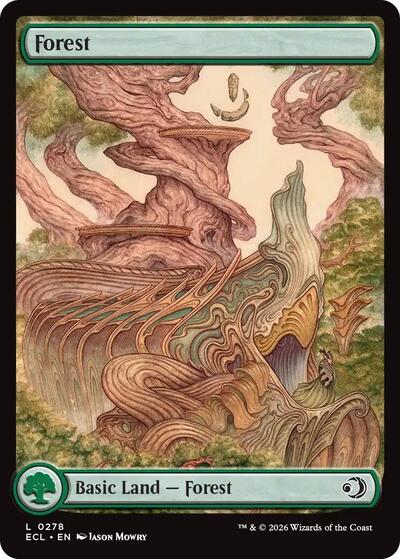 2026 Magic: The Gathering: Lorwyn Eclipsed (ECL) - Forest 0278 (#278, Land) (, Near Mint)