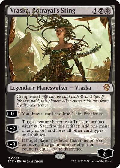 2026 Magic: The Gathering: Commander: Lorwyn Eclipsed (ECC) - Vraska Betrayals Sting (#88, Mythic Rare) (, Near Mint)