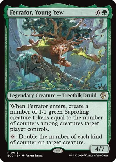 2026 Magic: The Gathering: Commander: Lorwyn Eclipsed (ECC) - Ferrafor Young Yew (#16, Rare) (, Near Mint)