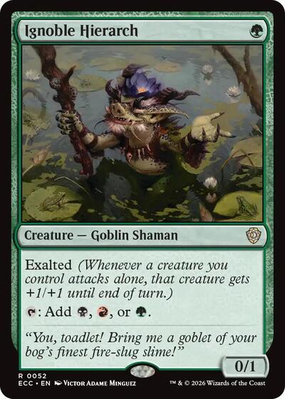 2026 Magic: The Gathering: Commander: Lorwyn Eclipsed (ECC) - Ignoble Hierarch (#52, Rare) (, Near Mint)