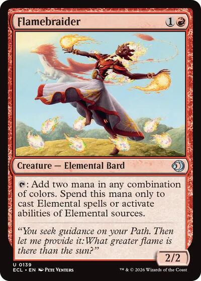 2026 Magic: The Gathering: Lorwyn Eclipsed (ECL) - Flamebraider (#139, Uncommon) (, Near Mint)