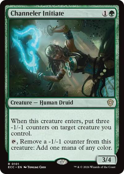 2026 Magic: The Gathering: Commander: Lorwyn Eclipsed (ECC) - Channeler Initiate (#101, Rare) (, Near Mint)