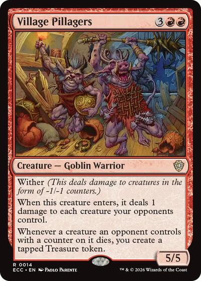 2026 Magic: The Gathering: Commander: Lorwyn Eclipsed (ECC) - Village Pillagers (#14, Rare) (, Near Mint)