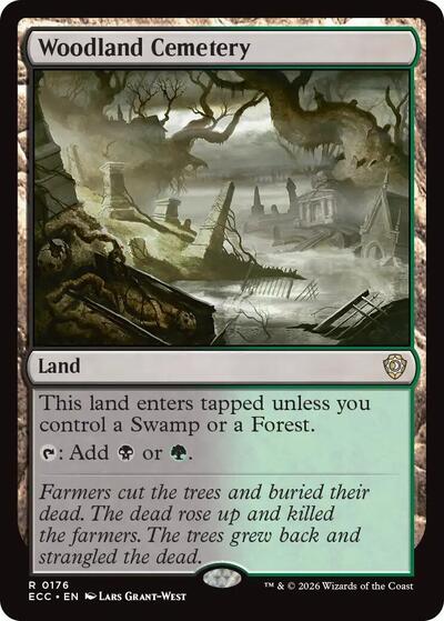 2026 Magic: The Gathering: Commander: Lorwyn Eclipsed (ECC) - Woodland Cemetery (#176, Rare) (, Near Mint)