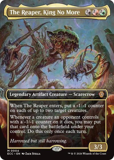 2026 Magic: The Gathering: Commander: Lorwyn Eclipsed (ECC) - The Reaper King No More Borderless (#4, Mythic Rare) (Foil, Near Mint)