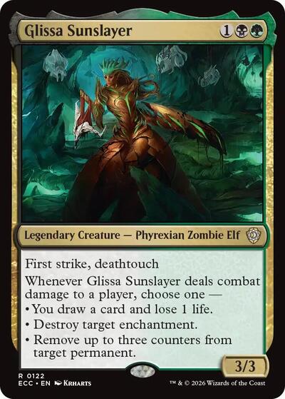 2026 Magic: The Gathering: Commander: Lorwyn Eclipsed (ECC) - Glissa Sunslayer (#122, Rare) (, Near Mint)