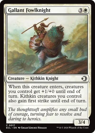 2026 Magic: The Gathering: Lorwyn Eclipsed (ECL) - Gallant Fowlknight (#17, Common)