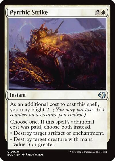 2026 Magic: The Gathering: Lorwyn Eclipsed (ECL) - Pyrrhic Strike (#30, Uncommon) (, Near Mint)