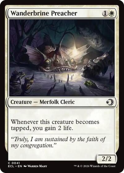 2026 Magic: The Gathering: Lorwyn Eclipsed (ECL) - Wanderbrine Preacher (#41, Common) (, Near Mint)