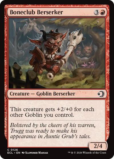 2026 Magic: The Gathering: Lorwyn Eclipsed (ECL) - Boneclub Berserker (#126, Common)