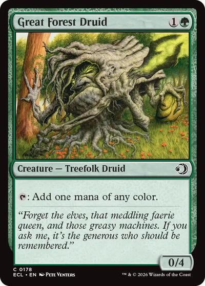 2026 Magic: The Gathering: Lorwyn Eclipsed (ECL) - Great Forest Druid (#178, Common)
